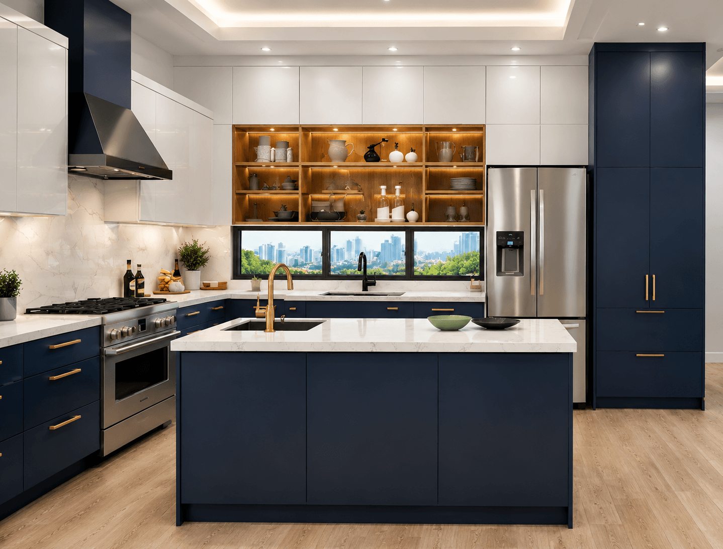Modular Kitchen – Beige Design