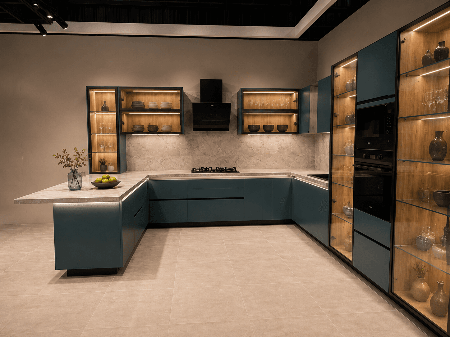 Modular Kitchen – Beige Design