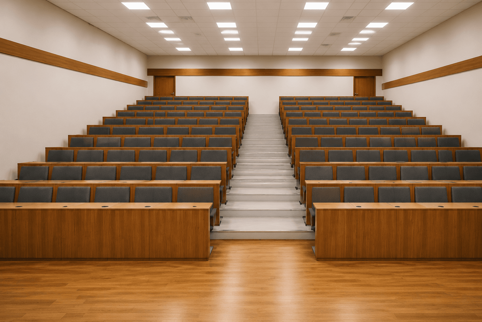 Lecture Hall Furniture – Digital/Smart Row Desk with Monitor Arm