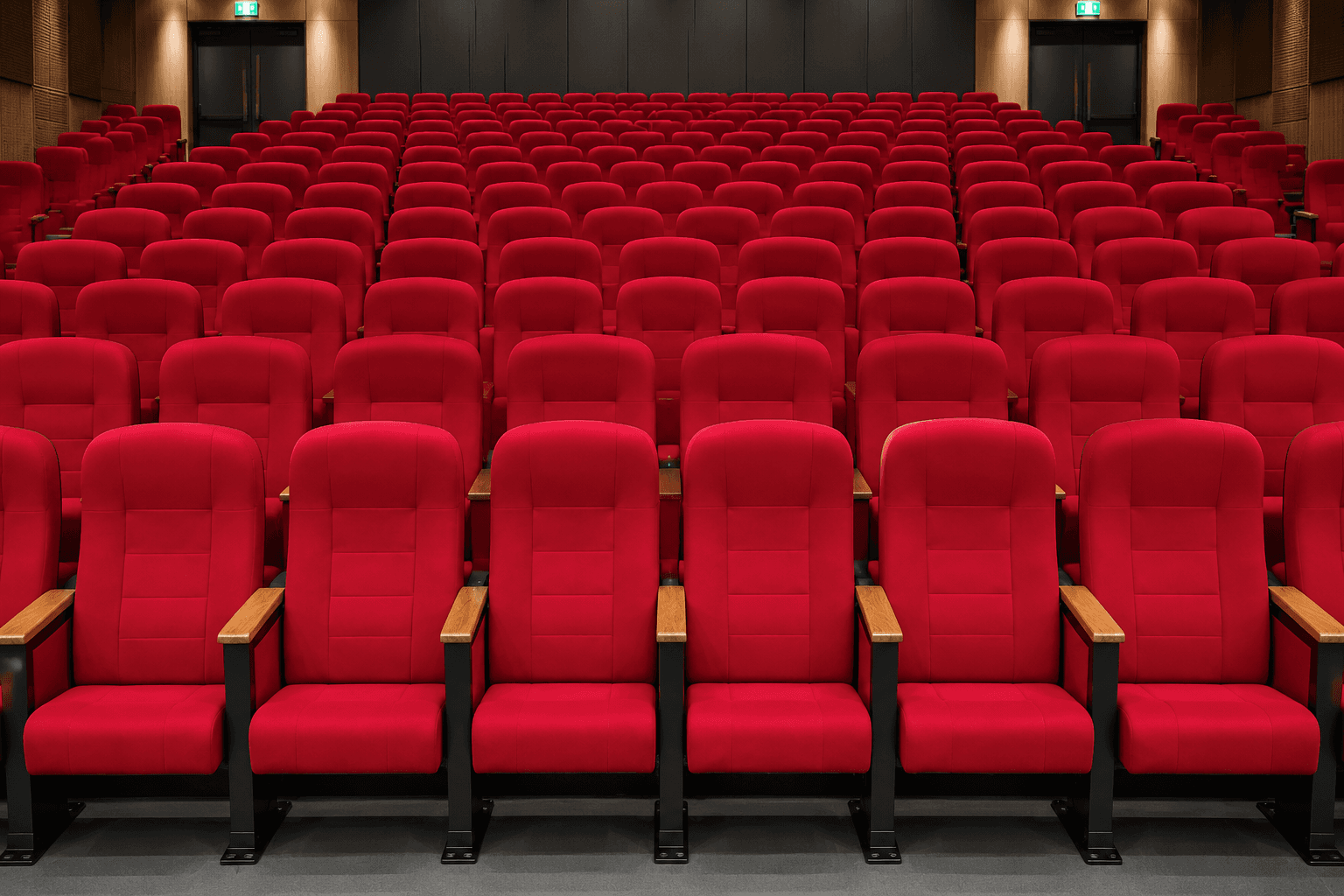 Auditorium Chair – Curved Plywood Fixed Seat