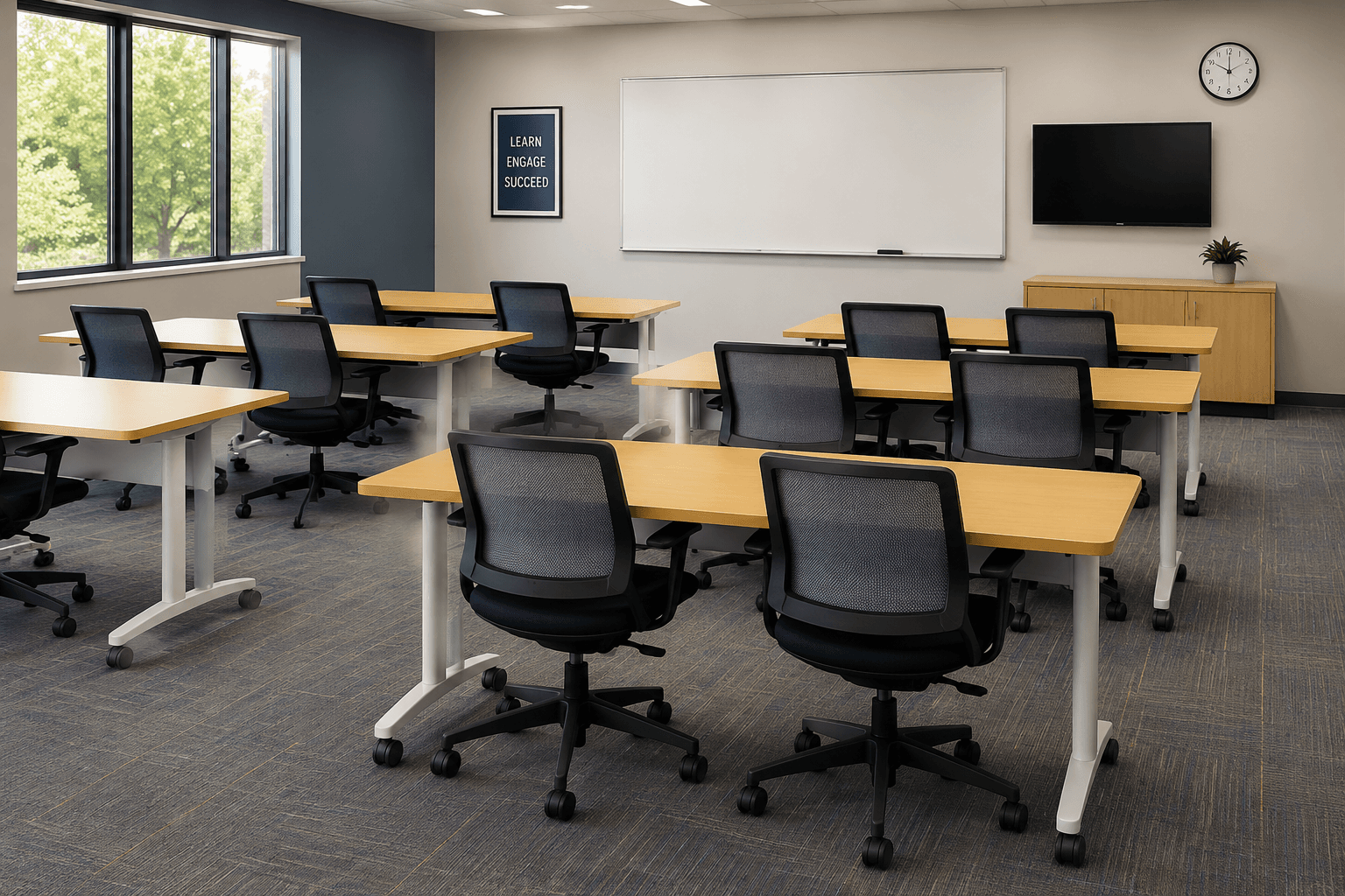Student’s Table & Chair (Auditorium-Style Paired Unit)