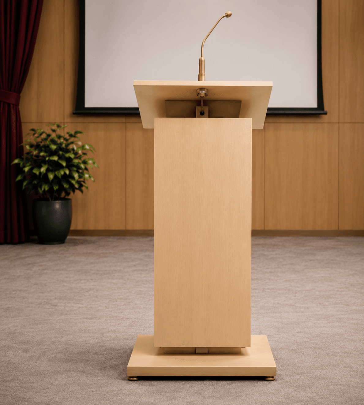 Podium – Tall Wooden Lectern (Church/Conference Style)