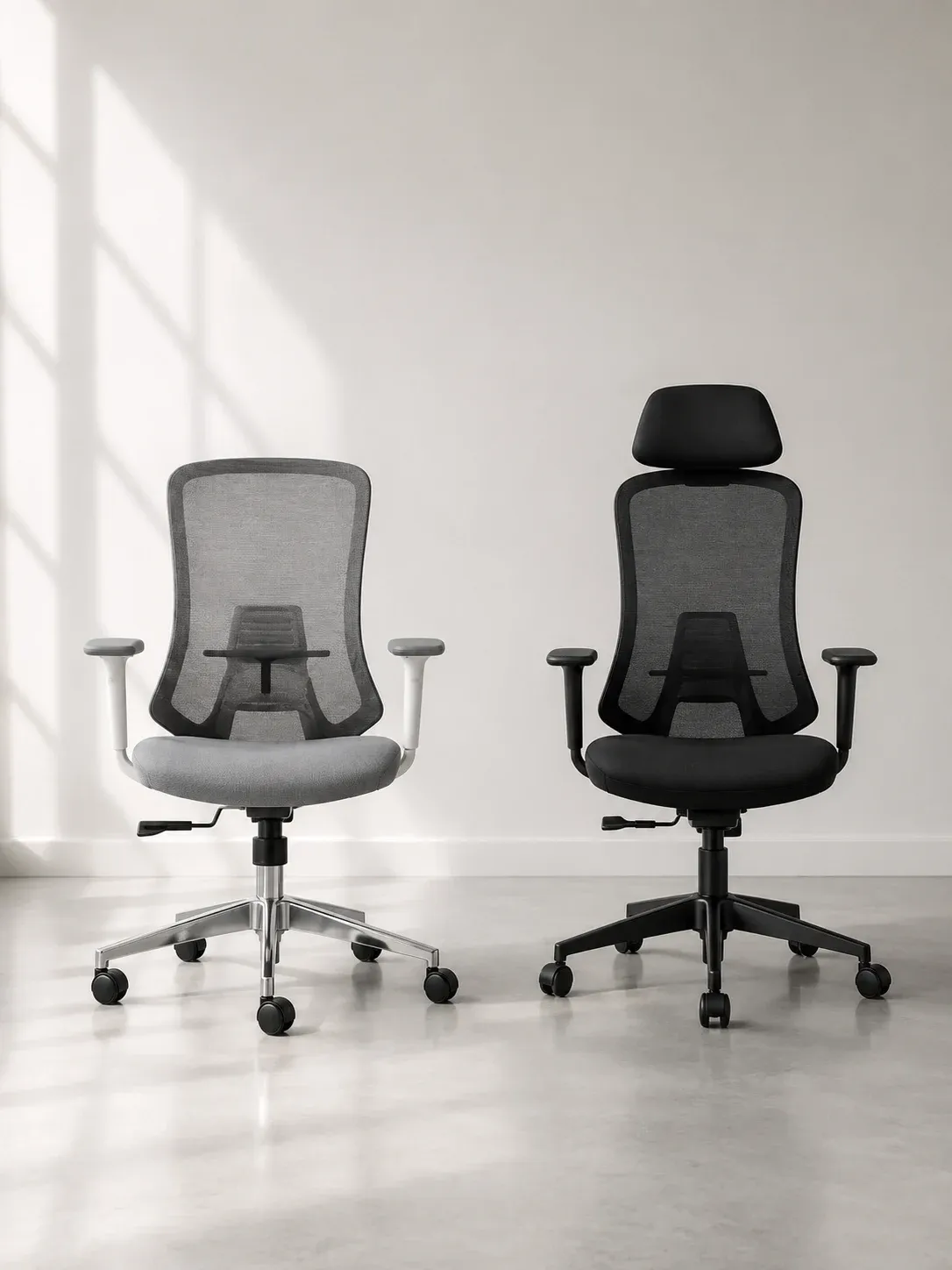 Zumax-Fedo mesh office chairs, midback and highback