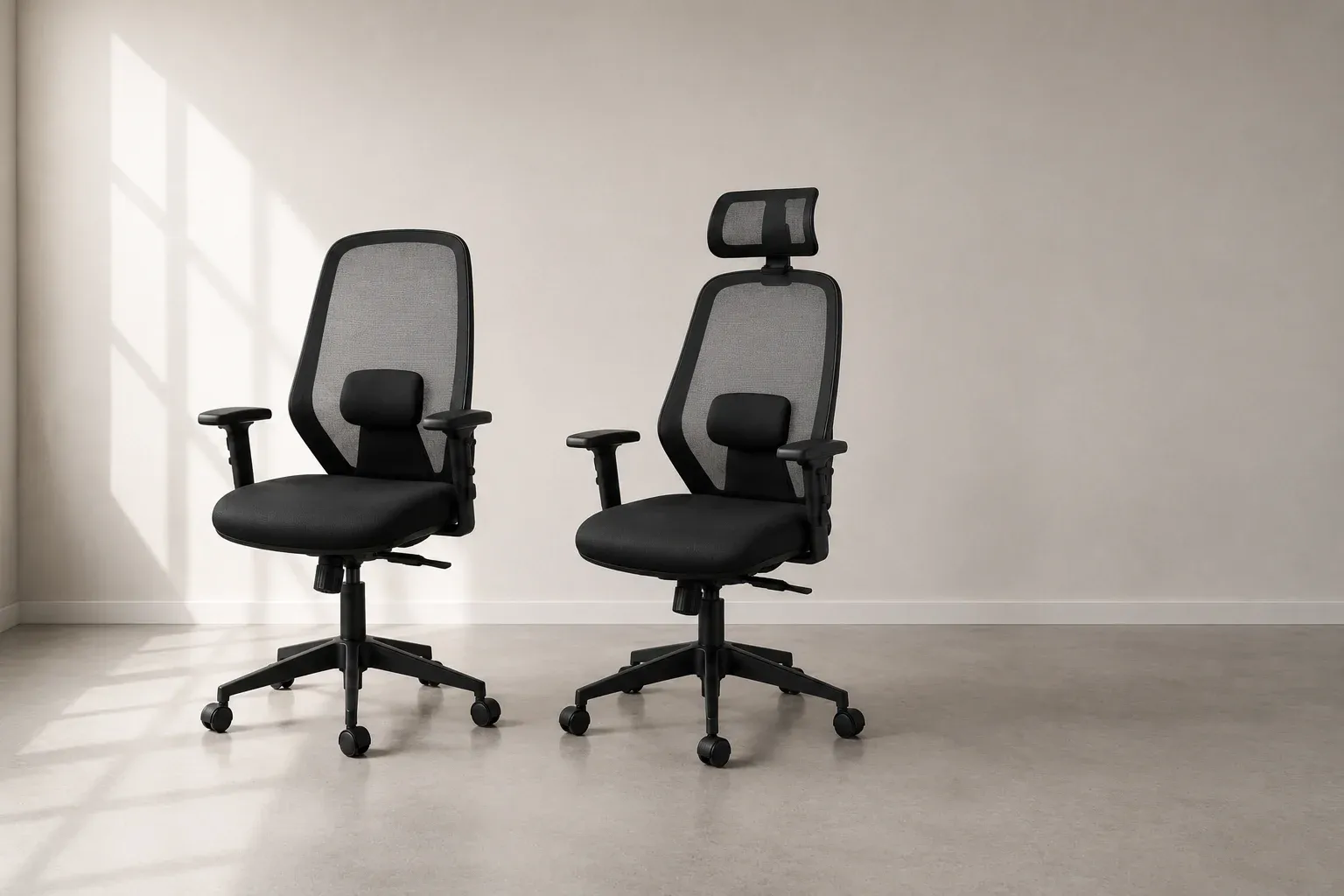 Zumax-Flex2 mesh office chairs, highback and midback