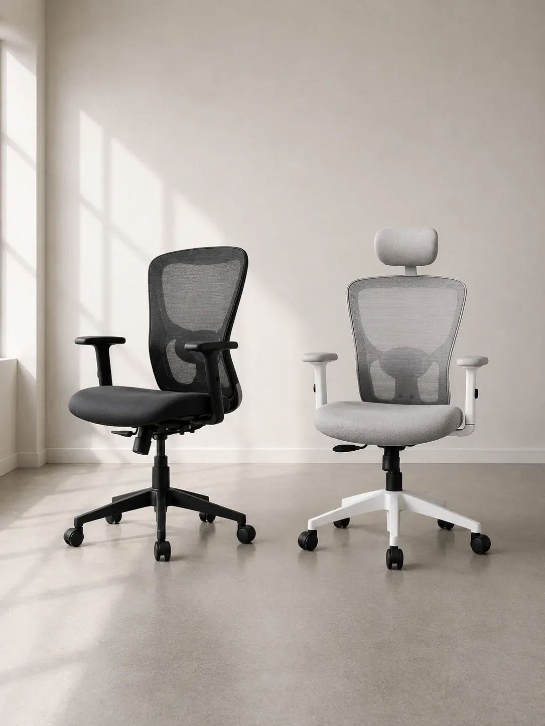 Zumax-Jazz mesh office chairs, midback and highback