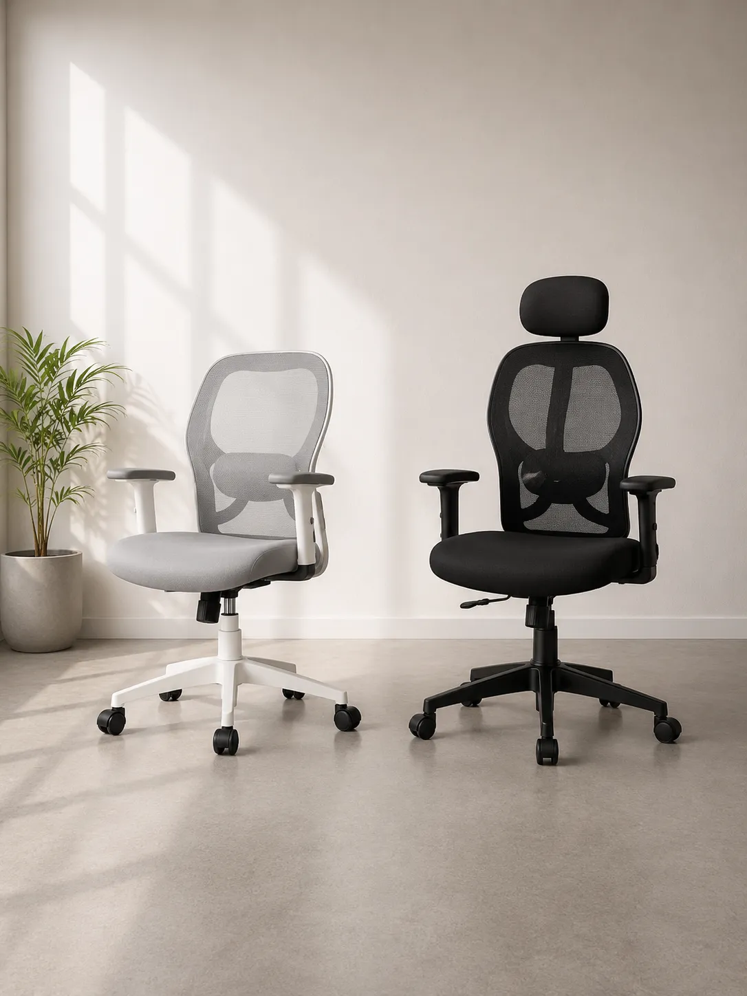 Zumax-Matrix mesh office chairs, midback and highback