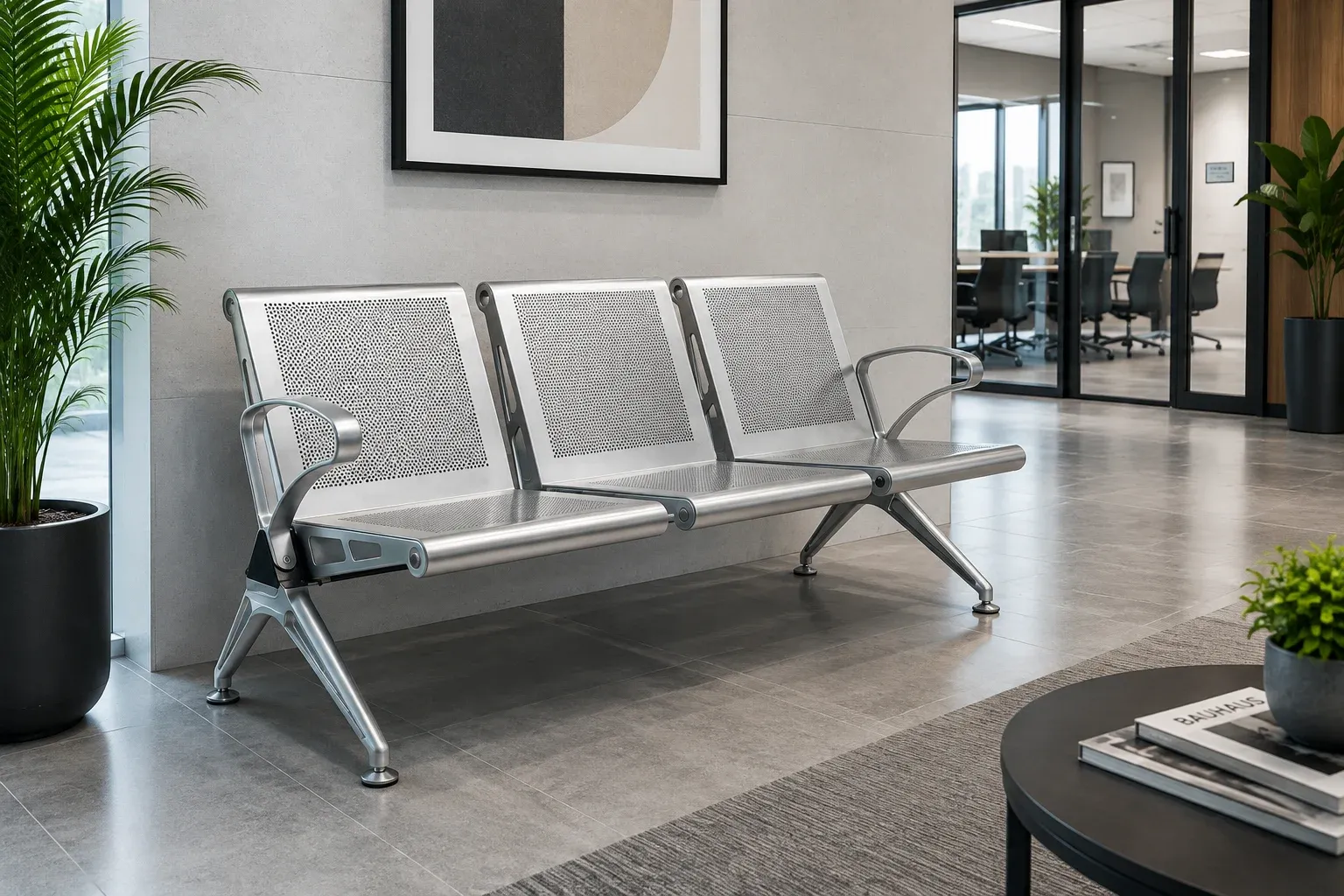 Z 5023 three-seat steel waiting chair